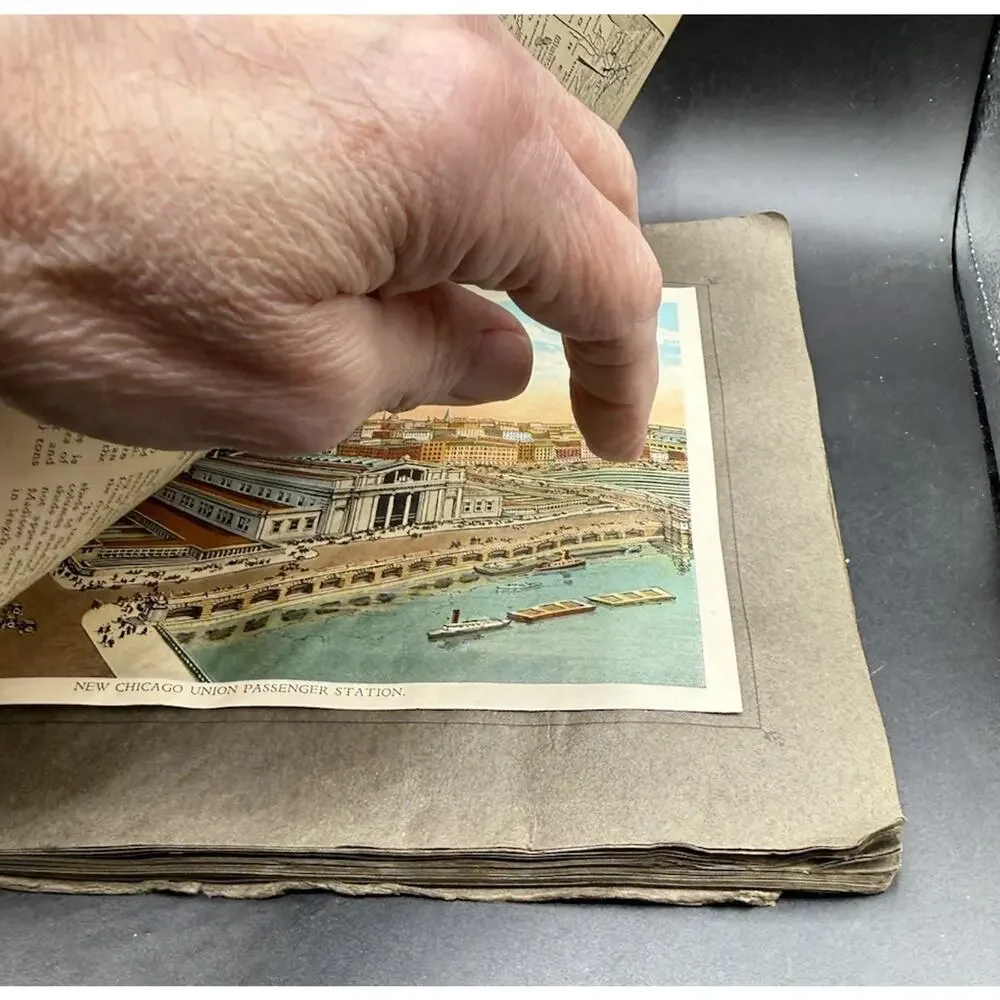 1909 LAKE MICHIGAN TO PUGET SOUND Railroad Scrapbook W Real RR Worker Photos